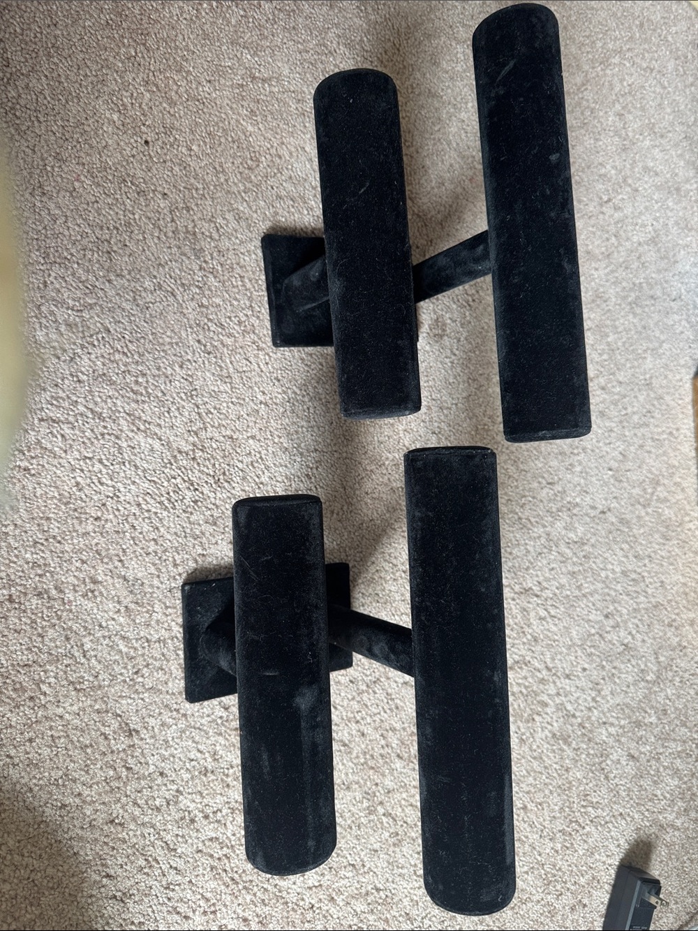 Black Velvet Wall-Mount Bracelet Display Stand - Unbranded